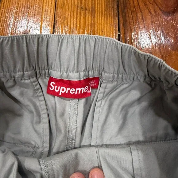 Supreme Cotton Cinch Cargo Pant Grey FW23 Men's Size Small - Picture 3 of 6